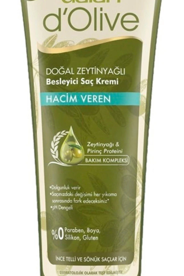 DALAN D'Olive Zeytinyağlı Hacim Veren Saç Kremi 200Ml