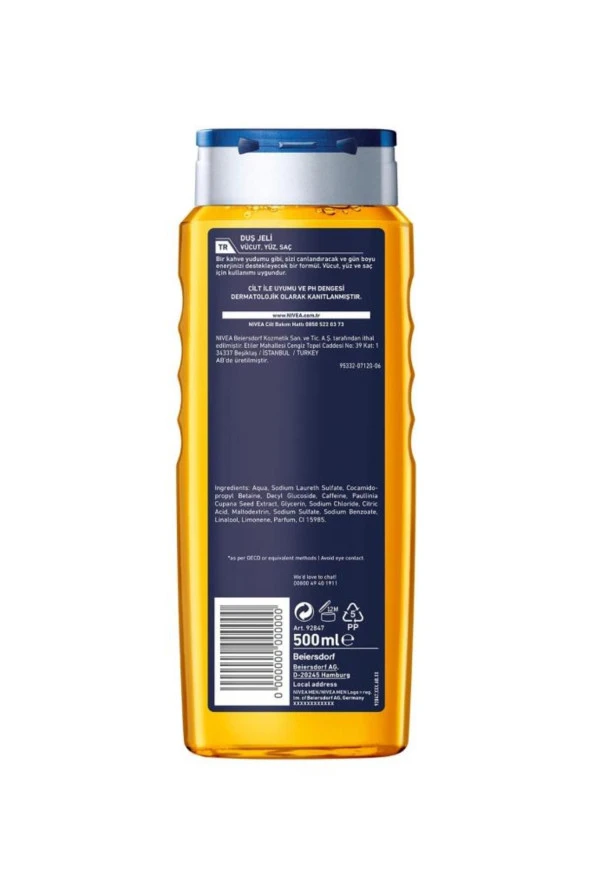 NİVEA Men Boost Banyo Ve Duş Jeli 500 Ml - Resim 4