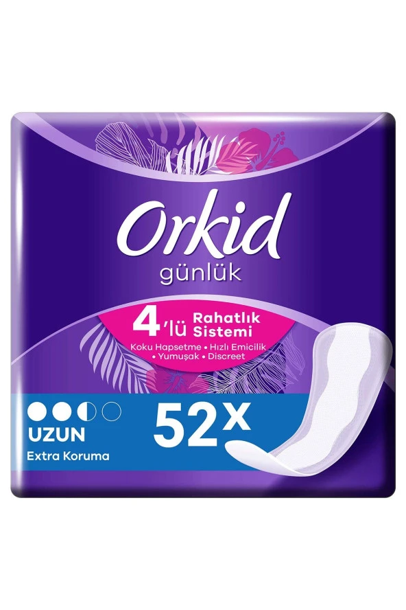 ORKİD Extra Koruma Uzun Günlük Ped 52 Adet