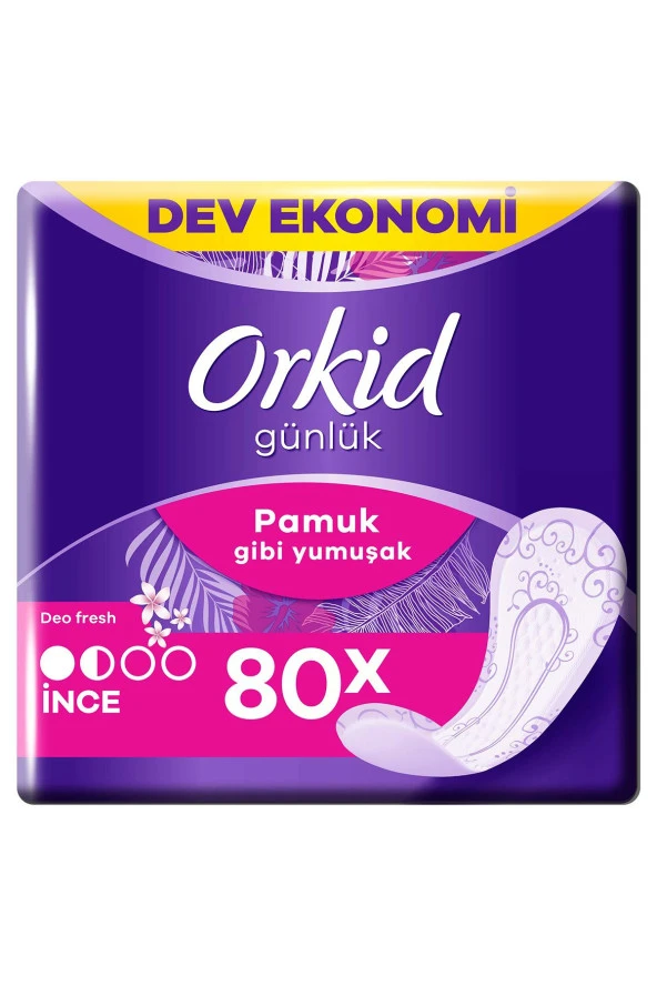 ORKİD Yaprak Pamuksu Günlük Ped Deo Fresh Dev Ekonomi Paketi 80 Ped