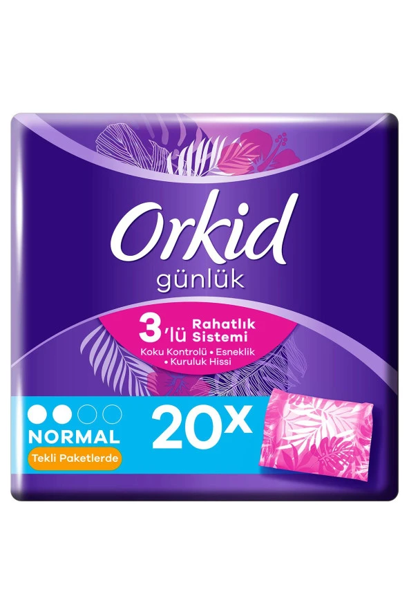 ORKİD Günlük Ped Günlük Koruma Tekli Paket 20 Ped (Tekli Paketlerde)