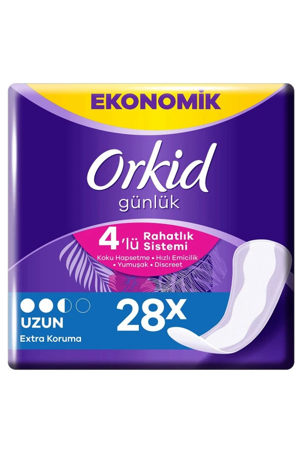 Orkid Günlük Extra Koruma Uzun 28'Li