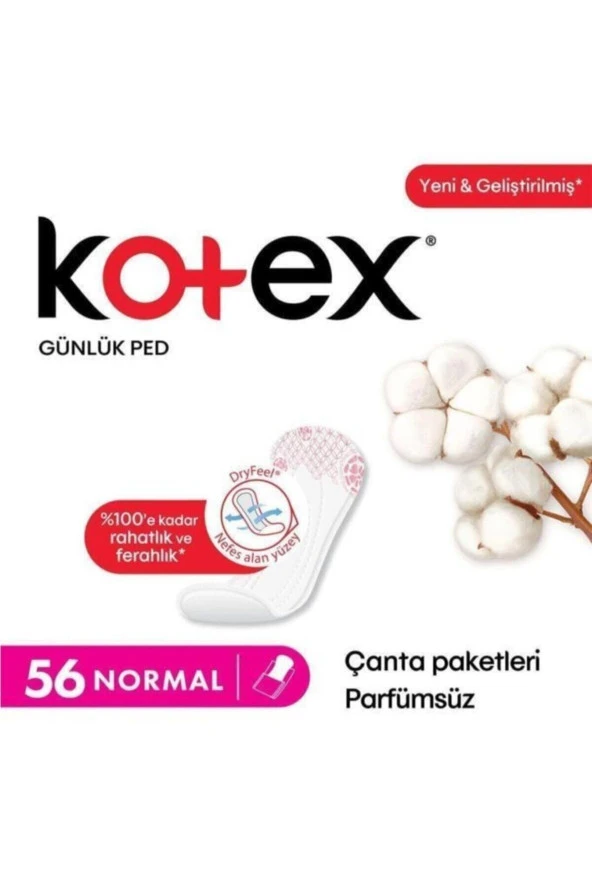 KOTEX Günlük Ped Normal 56'Lı ürün görseli 1