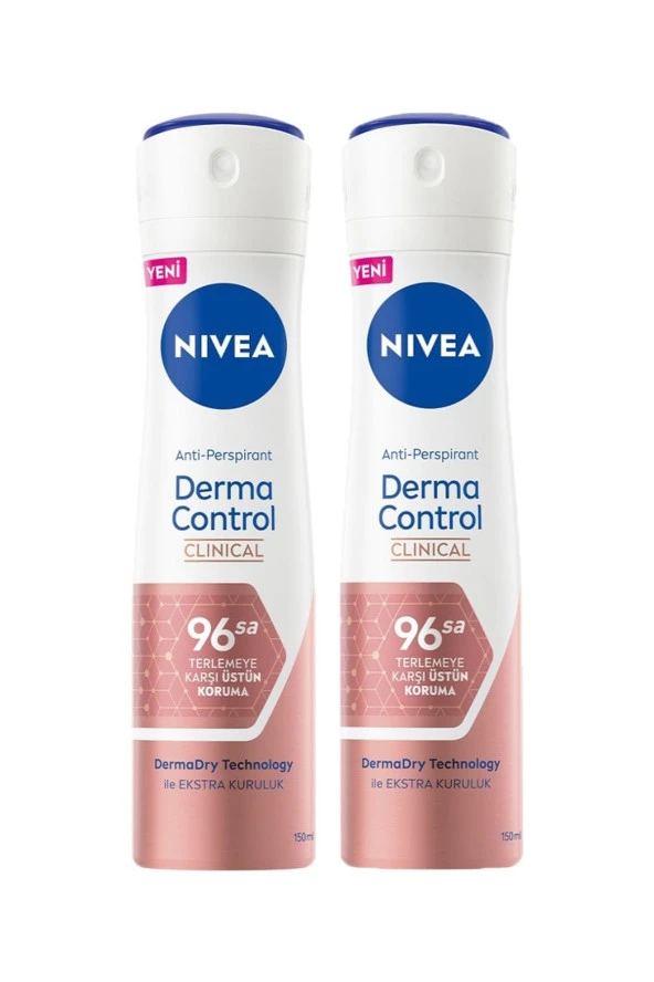 NİVEA Women Derma Control Clinical Deodorant Sprey 150Mlx 2 Adet