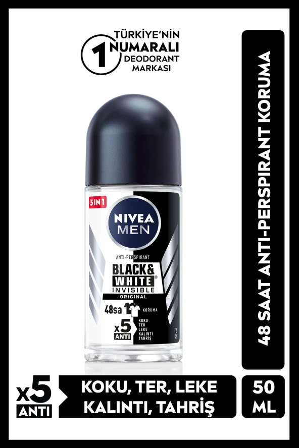 NİVEA Men Invisible Deo-Roll On Erkek 50 Ml