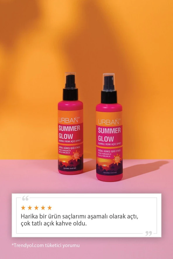 URBAN CARE Summer Glow Aşamalı Kalıcı Renk Açıcı Saç Spreyi - 150 Ml - 2