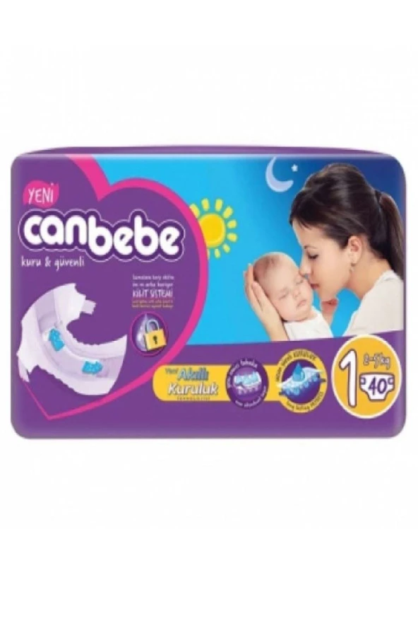 CANBEBE Jumbo No 1 Beden Yenidoğan 2-5Kg 40 Adet