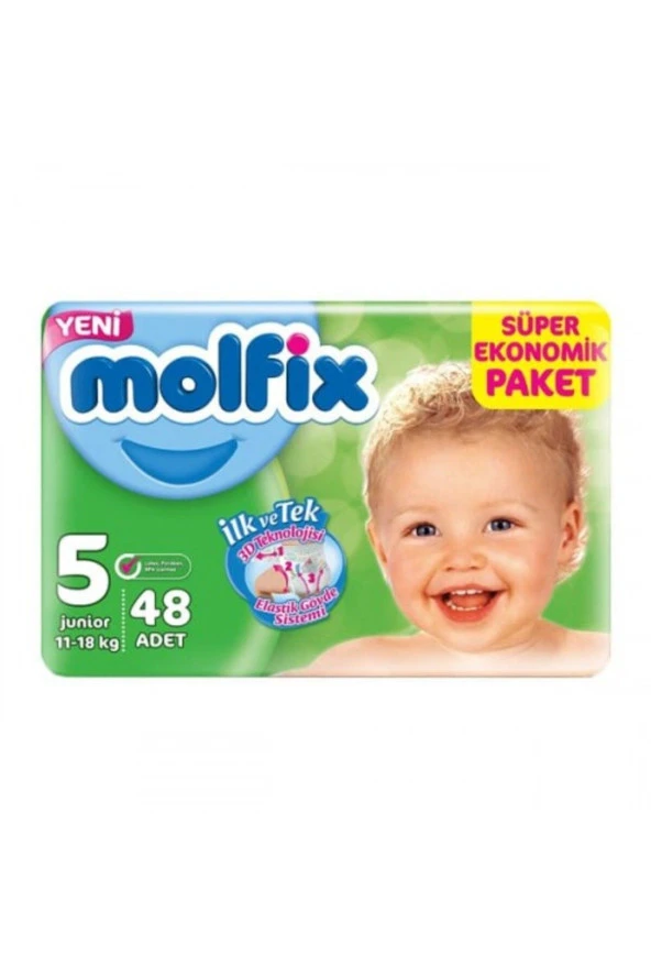 MOLFİX Bebek Bezi 5 Beden Junior Dev Ekonomik Paket 48 Adet