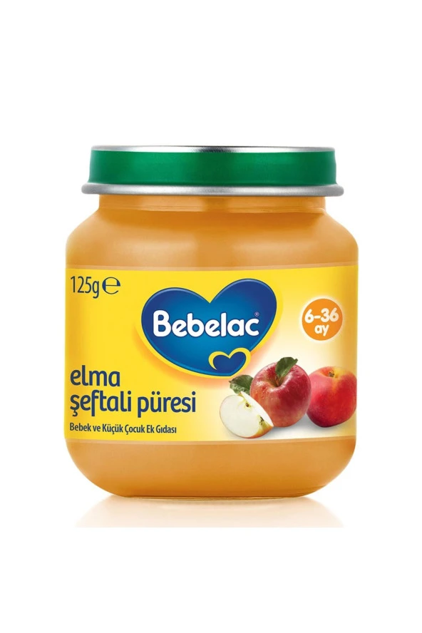 BEBELAC Elma Şeftali Püresi Kavanoz Maması 125Gr - 2