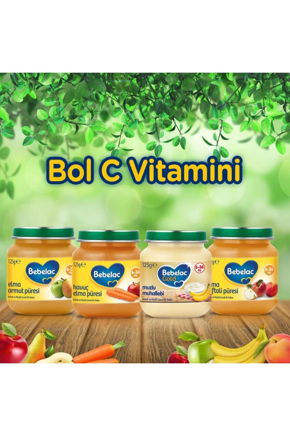 BEBELAC Elma Şeftali Püresi Kavanoz Maması 125Gr - 3