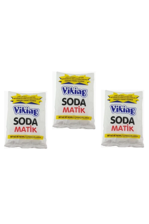 VİKİNG Toz Soda Matik Deterjan 500 Gr - 3 Adet