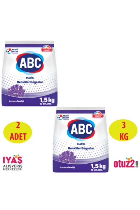 ABC Matik Lavanta 1.5 Kg 2 Adet