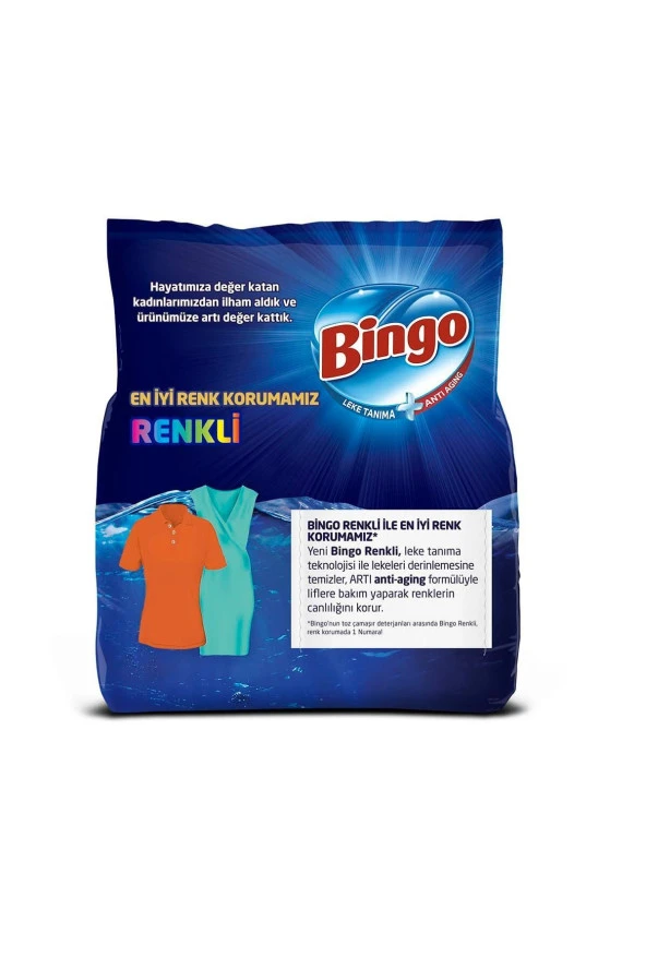 BİNGO Renkli Toz Çamaşır Deterjanı 4 Kg