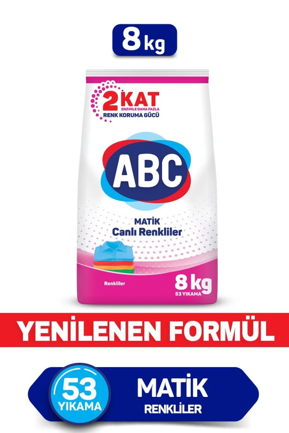 ABC Toz Deterjan Renkliler 8 Kg