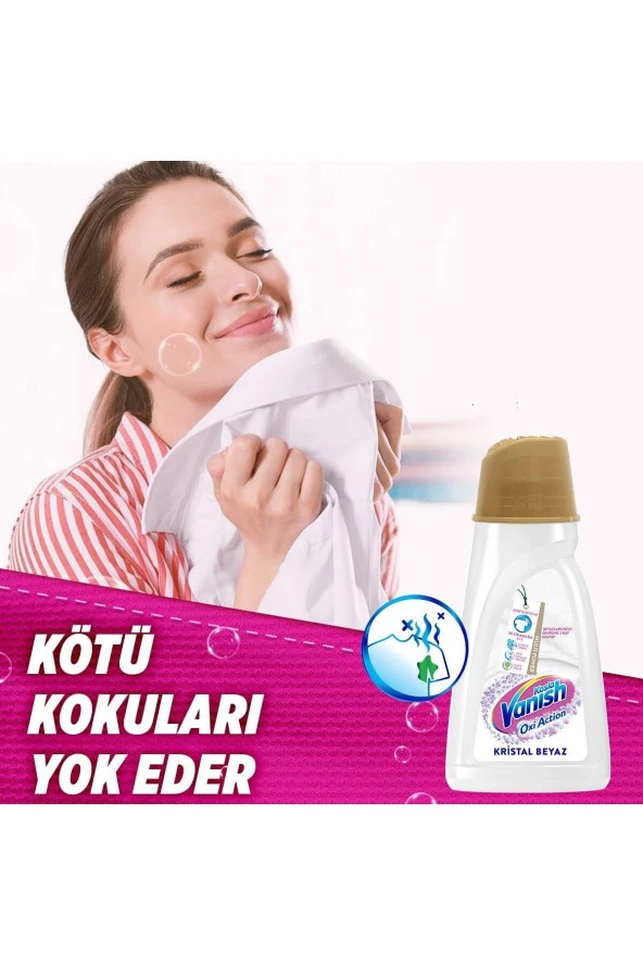 VANİSH Kosla Multipower Beyazlar Için Jel Leke Çıkarıcı Deterjan Güçlendirici 1000 Ml - 4