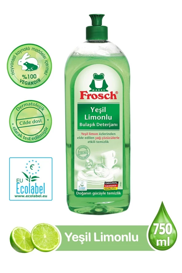 FROSCH Bulaşık Deterjanı Yeşil Limonlu 750 Ml