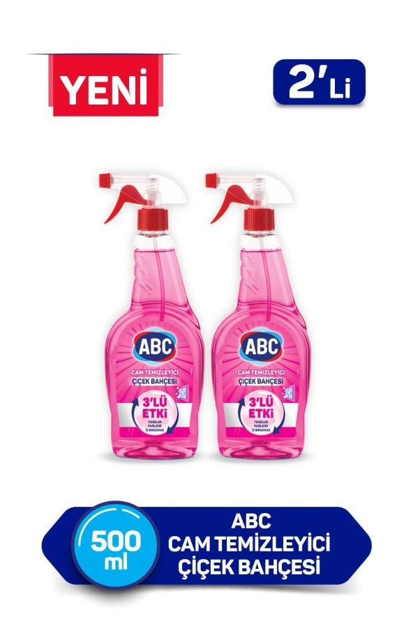 ABC Cam Temizleyici Çiçek Bahçesi 500Ml X2