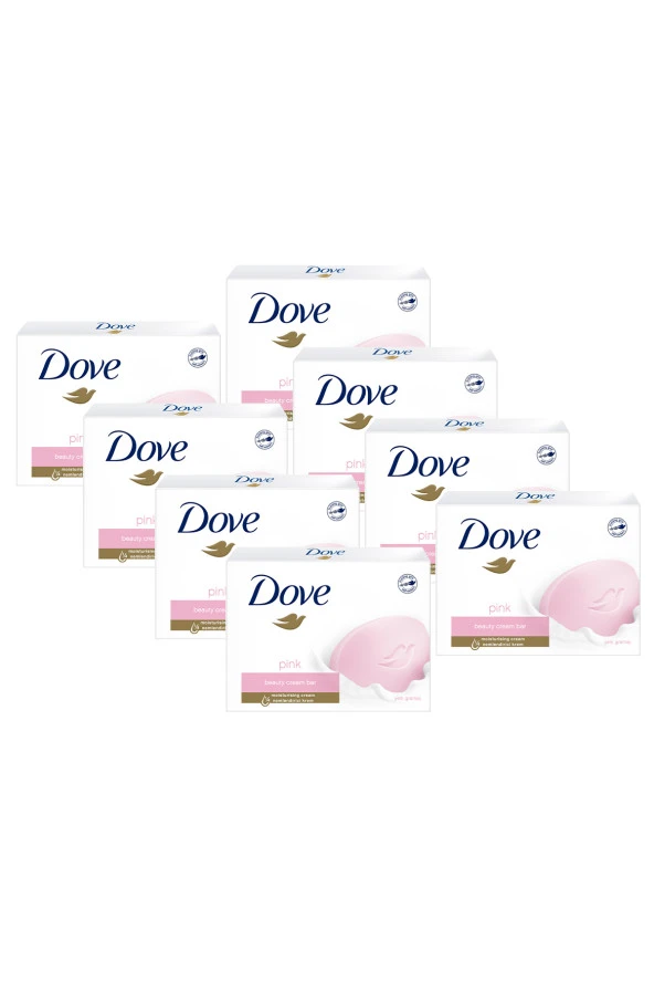 DOVE Beauty Cream Bar Katı Güzellik Sabunu Pink Nemlendirici Etkili 90 G X8 Adet