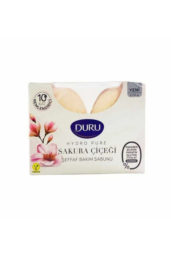 DURU Hydro Pure Sakura Çiçeği Sabunu Nemlemdirme 2X135 Gr Pr