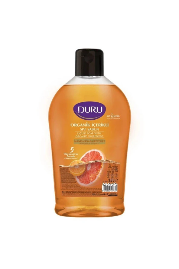 DURU Sıvı Sabun Mandalina&Greyfurt 1500 Ml
