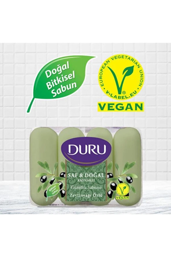DURU Güzellik Sabunu Saf&Doğal Zeytinyağlı Eco 4X70Gr - Resim 2