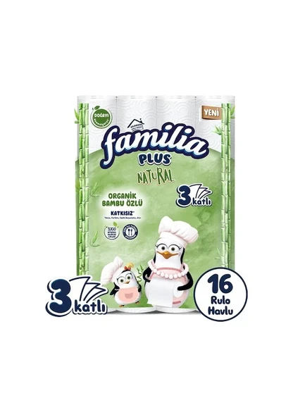 FAMİLİA Plus Natural 16'Lı Kağıt Havlu ürün görseli