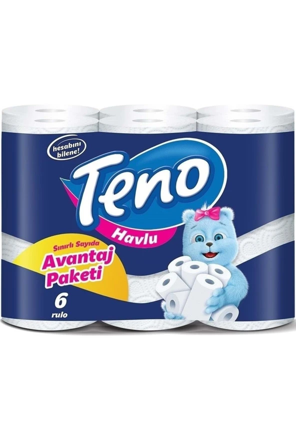 TENO Ultra Kağıt Havlu Çift Katlı 24 Lü Paket (4Pk*6) (Avantaj Pk Serisi)