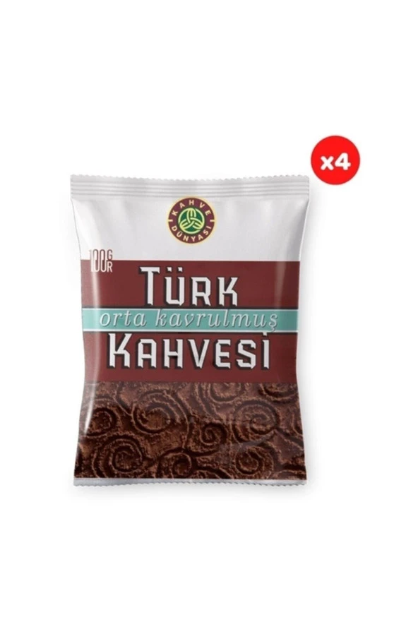 KAHVE DÜNYASI Orta Kavrulmuş Türk Kahvesi 100 Gr (4'Lü Paket) Orta Kavrulmuş Türk Kahvesi 100 Gr (4'Lü Paket)