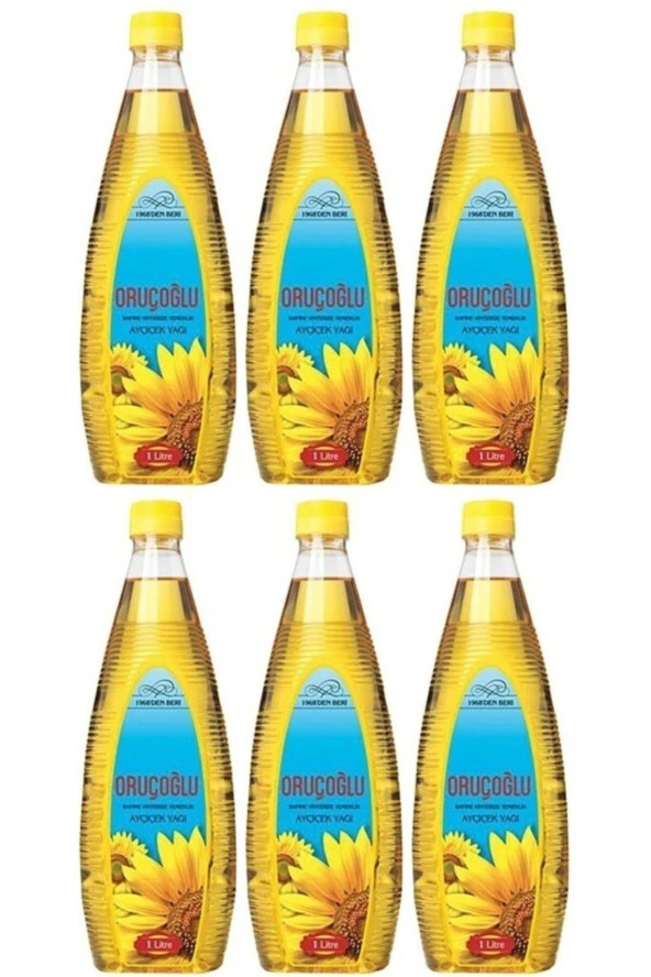 ORUÇOGLU Oruçoğlu Ayçiçek Yağı 1 Lt 6 Adet ürün görseli