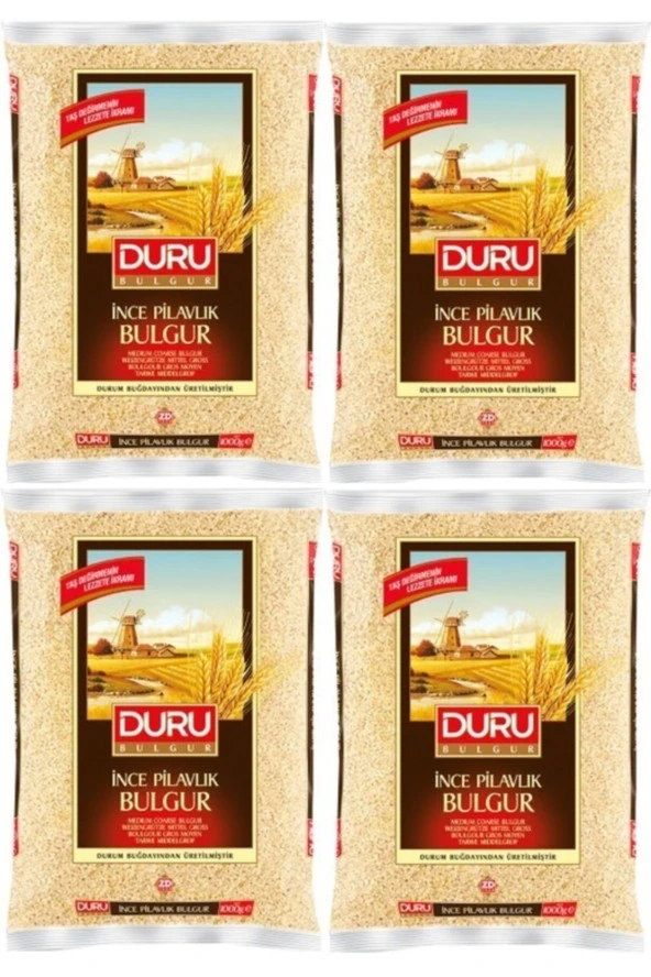 DURU Ince Pilavlık Bulgur 1 Kg X 4 Adet