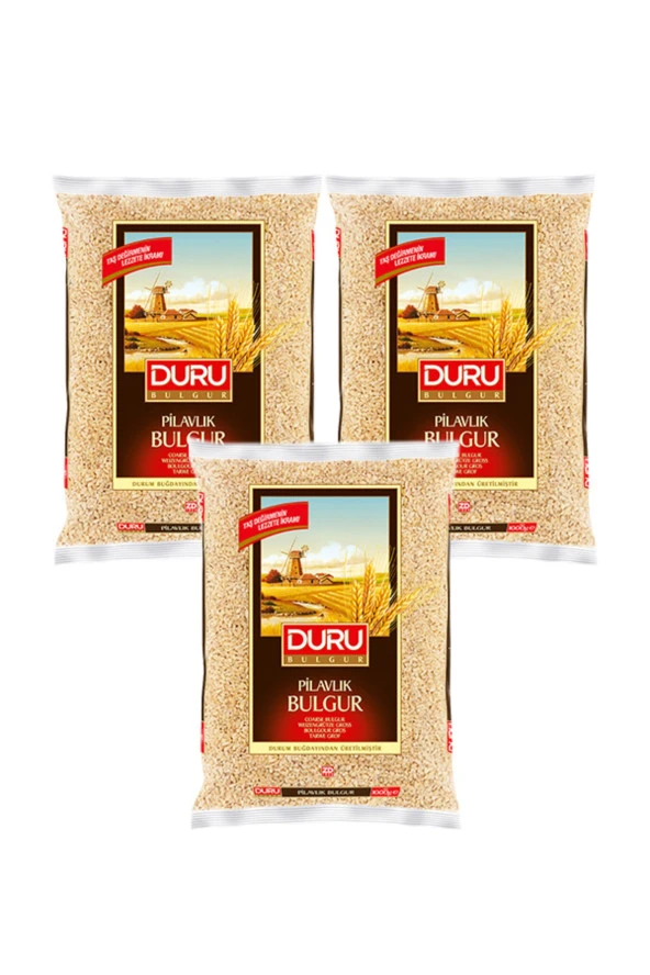 DURU Pilavlık Bulgur, 3X1000 Gr