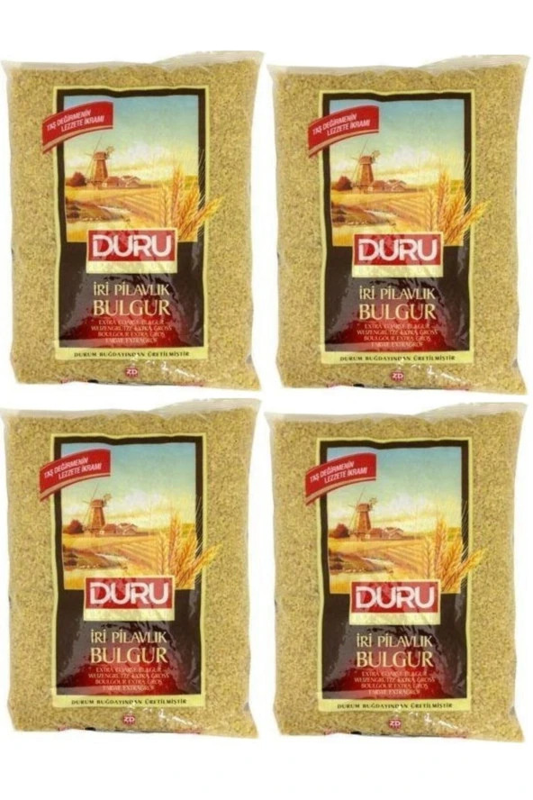 DURU Iri Pilavlık Bulgur 1 Kg X 4 Adet