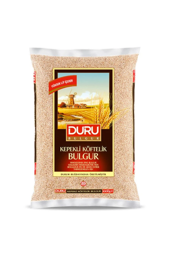 DURU BAKLİYAT Kepekli Köftelik Bulgur 1000G