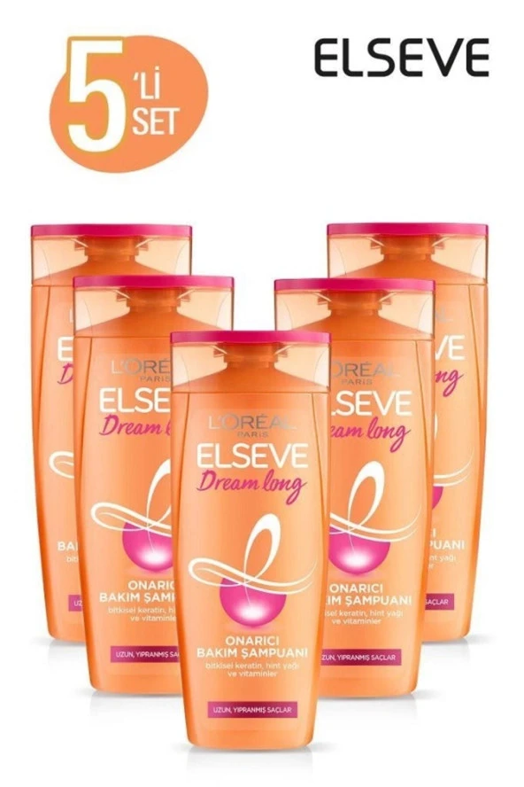 ELSEVE 5'Li Dream Long Onarıcı Bakım Şampuanı 360 Ml Seti 36005237829325