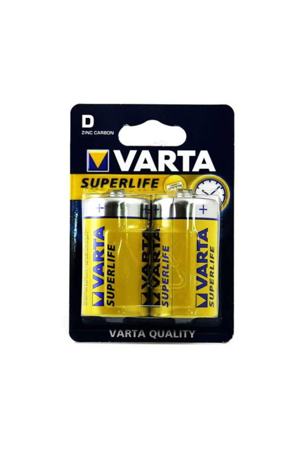 VARTA Büyük Pil Süperlife Alkalin D 2020 2 Li