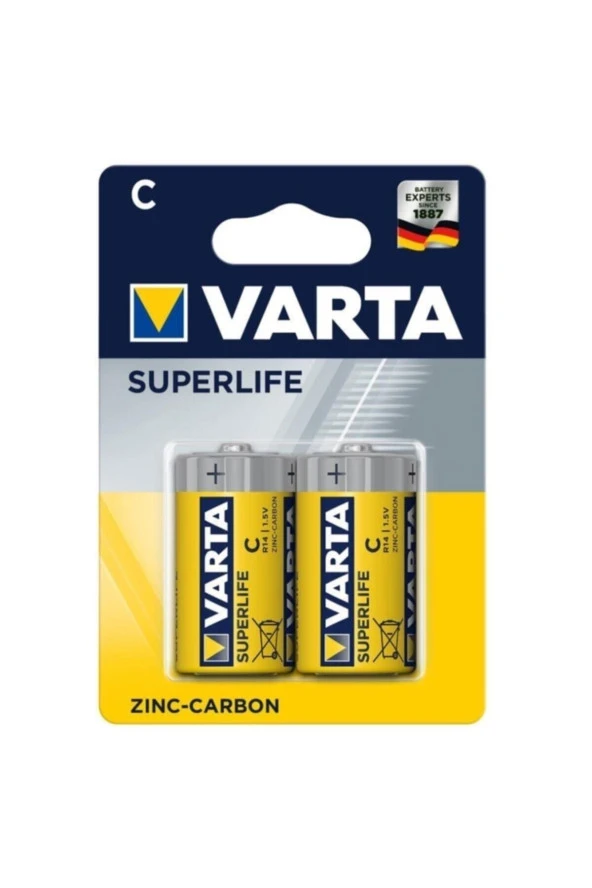 VARTA Superlife 2'Li C Orta Pil