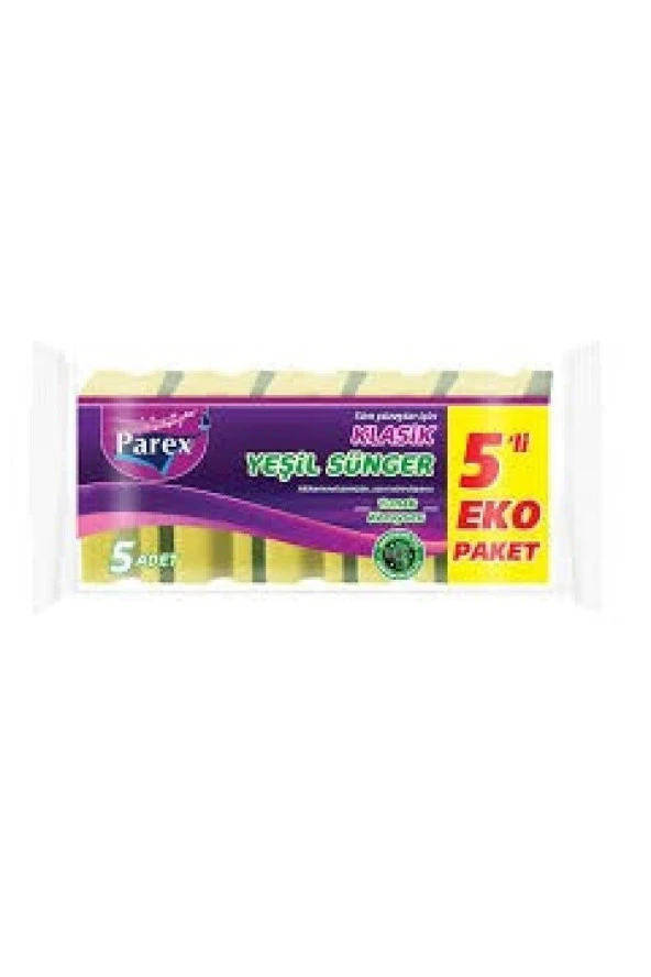 PAREX Yeşil Sünger Oluklu Bulaşık Süngeri - 1