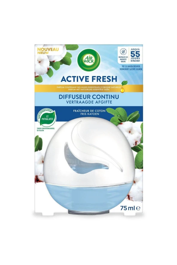 AİR WİCK Active Fresh Banyo Hava Ferahlatıcı Temizliğin Esintisi 75 Ml