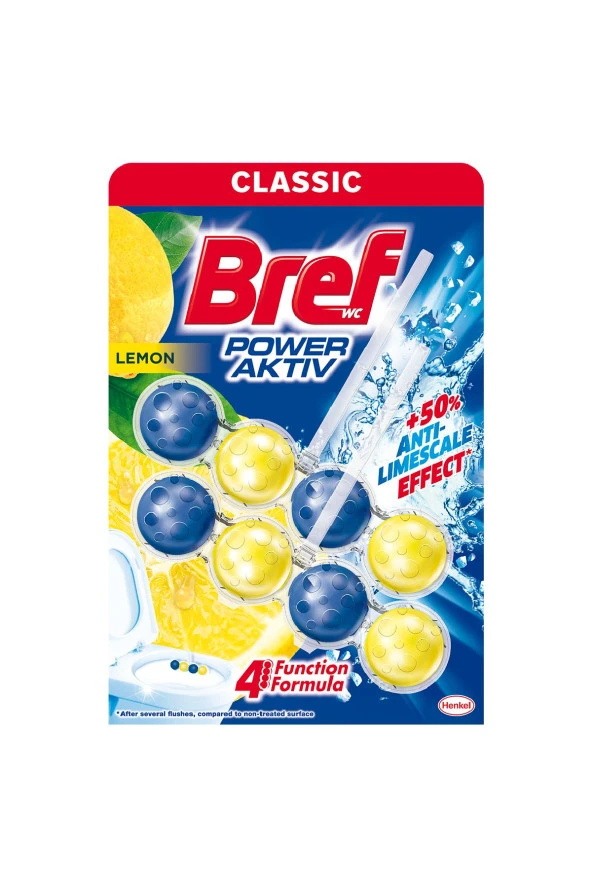 BREF Power Aktiv Katı Tuvalet Bloğu Limon Ikili Paket