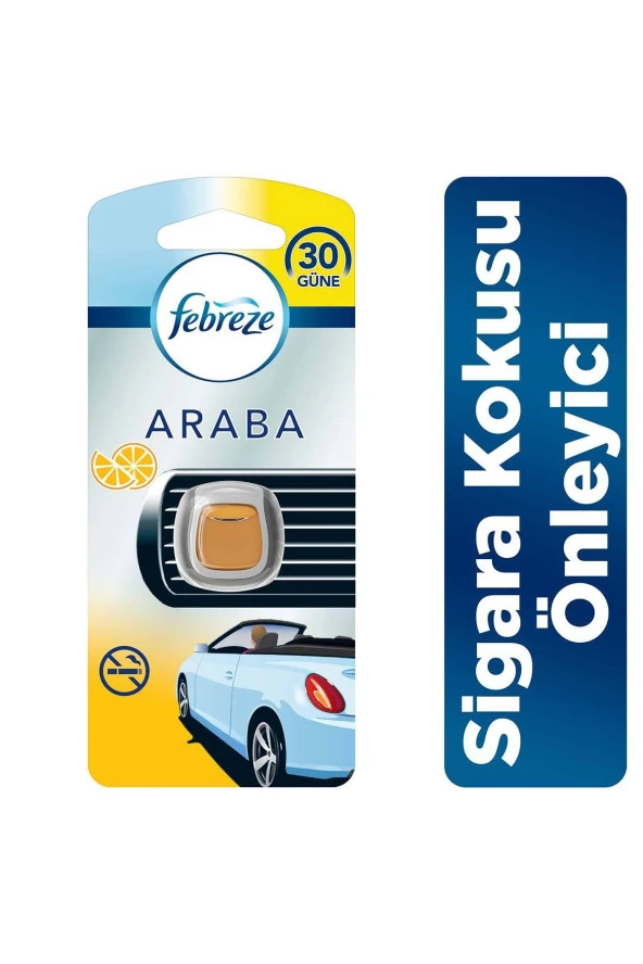 FEBREZE Hava Ferahlatıcı 2 Ml Araba Kokusu Sigara Kokusunu Önleyici Limon Kokulu