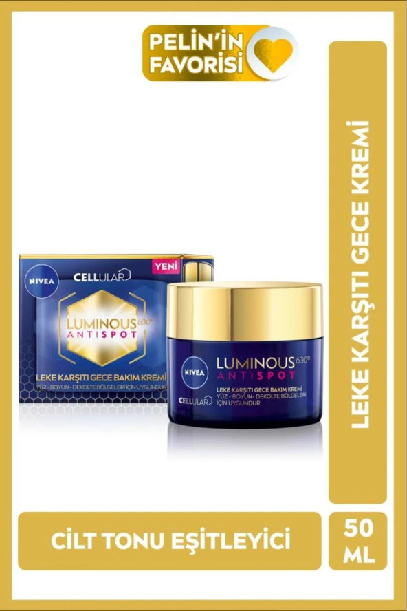 NİVEA Luminous630 Leke Karşıtı Gece Bakım Kremi 50Ml