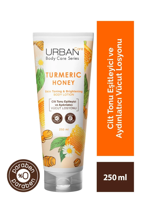 URBAN CARE Turmeric Honey Cilt Tonu Eşitleyici Ve Aydınlatıcı Vücut Losyonu 250 Ml Vegan