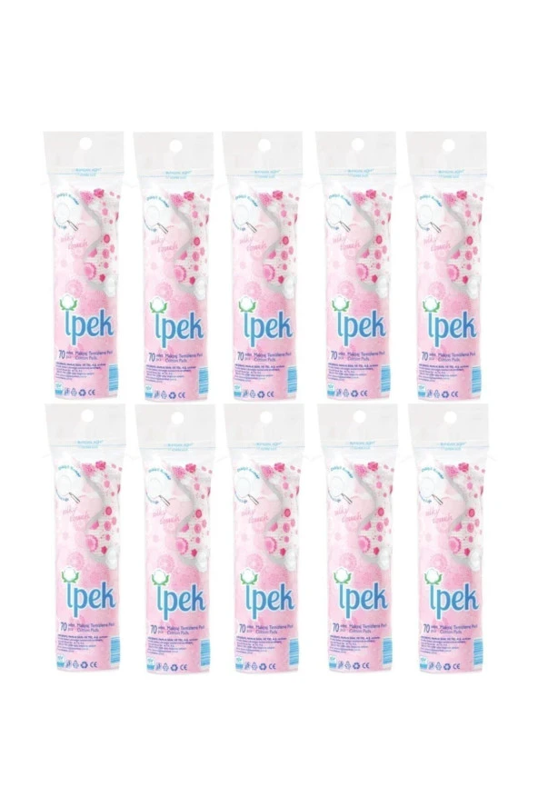İPEK Makyaj Temızleme Pedi 70 Li X 10 Paket - 2