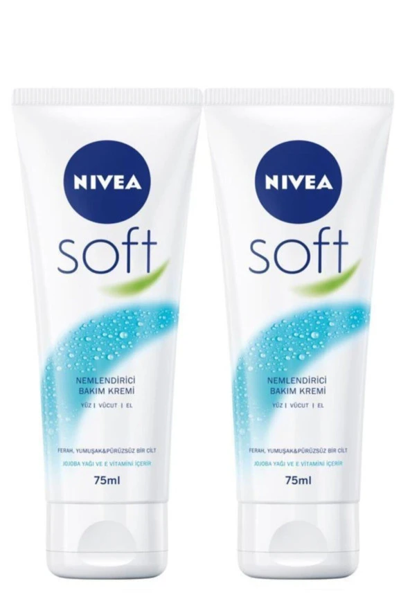 NİVEA Soft Nemlendirici Bakım Kremi 75 Ml 2'Li