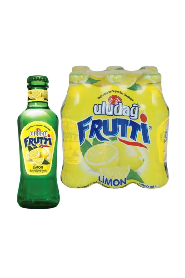 ULUDAĞ Frutti Meyveli Soda 200 Ml Limon X 24 Adet