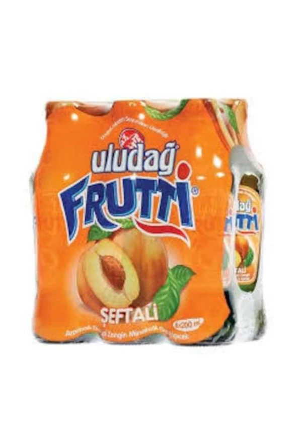 ULUDAĞ Frutti Meyveli Soda 200 Ml Şeftali X 24 Adet