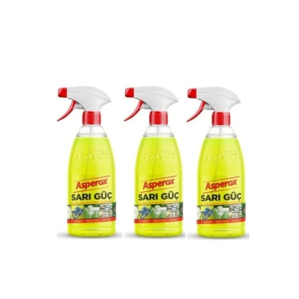 ASPEROX Asperox Sarı Güç Çok Amaçlı Ultra Yağ Çözücü 1 L X 3 Adet