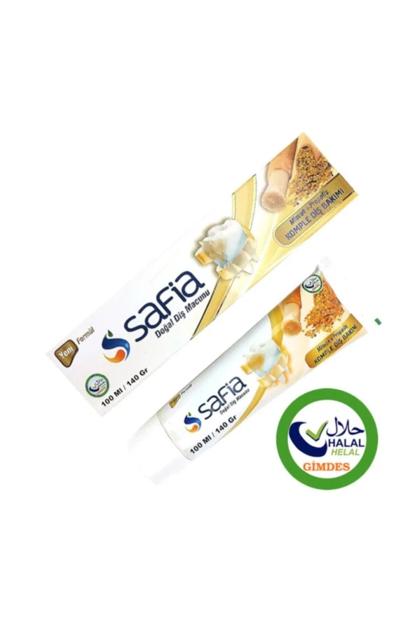 SAFİA Diş Macunu 140Gr Misvaközü+Propolis Komple Diş Bakımı Doğal Helal Marka 12 Adet