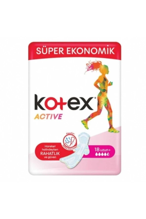 KOTEX Actıve Quadro Uzun Ped 18 Li