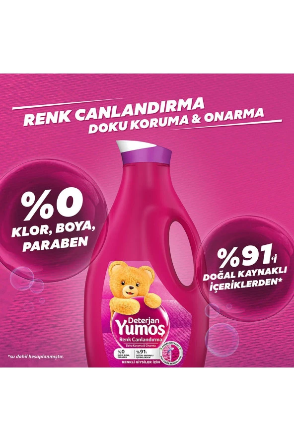 YUMOŞ Sıvı Bakım Çamaşır Deterjanı Renkli Giysiler 2520 Ml 1 Adet - 2